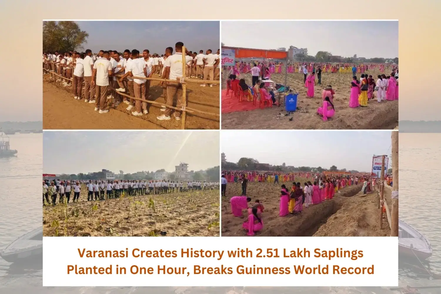 Varanasi Plants 2.51 Lakh Saplings in One Hour, Sets Guinness Record